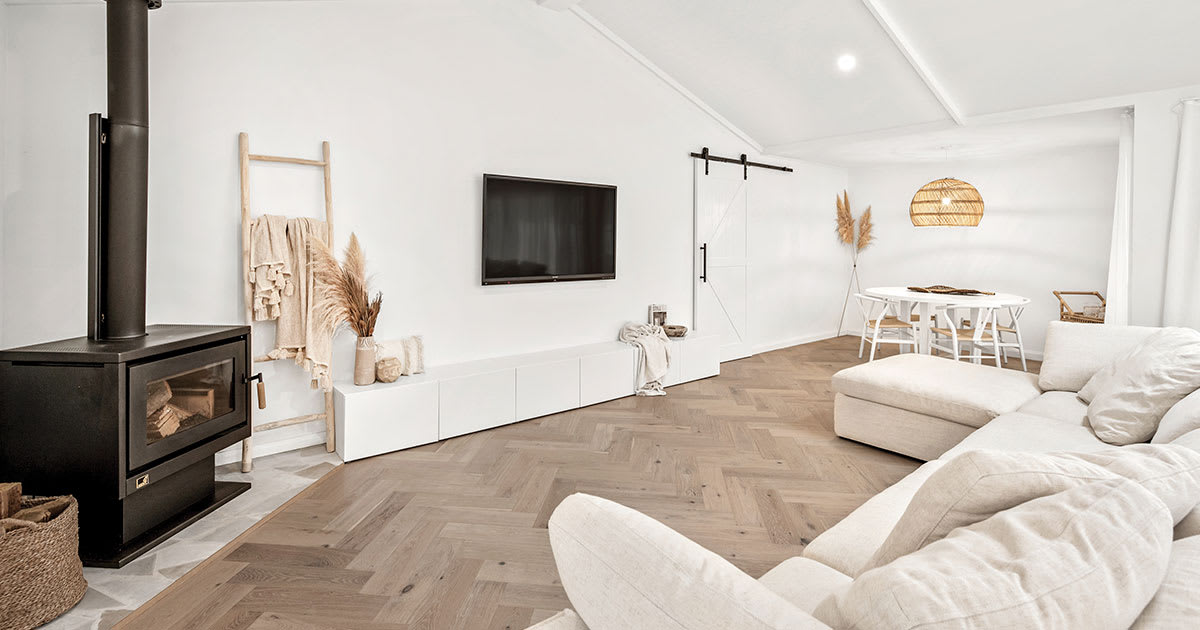 Havwoods FloorScore Certified HW3573 Ryde Herringbone timber flooring | The Caves Palms